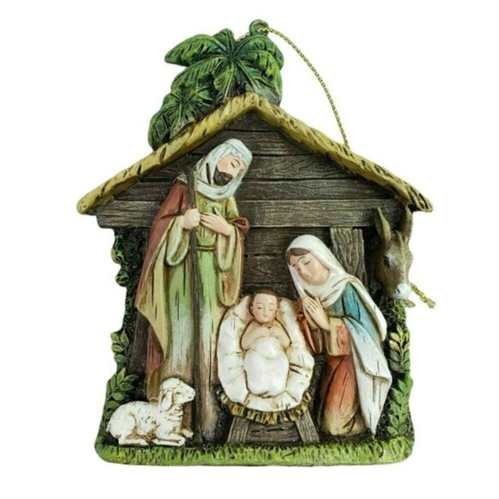 Roman Christmas Ornament‎ Holy Family Nativity Stable Scene 3D Josephs Studio